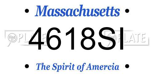 4618SI Massachusetts License Plate
