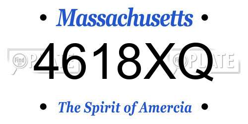 4618XQ Massachusetts License Plate