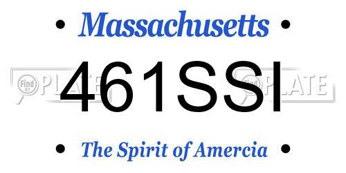 461SSI Massachusetts License Plate