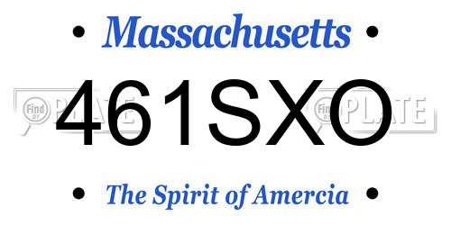 461SXO Massachusetts License Plate