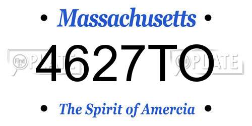4627TO Massachusetts License Plate
