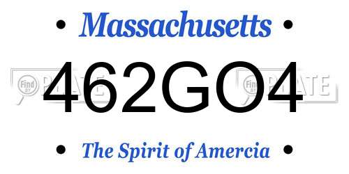 462GO4 Massachusetts License Plate