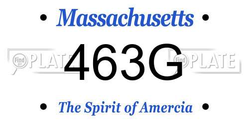 463G Massachusetts License Plate