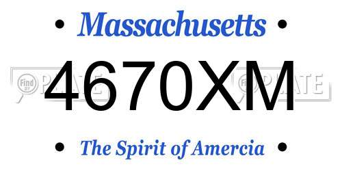 4670XM Massachusetts License Plate