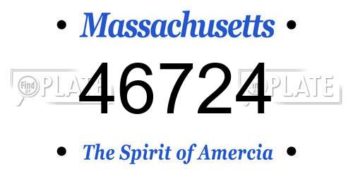 46724 Massachusetts License Plate