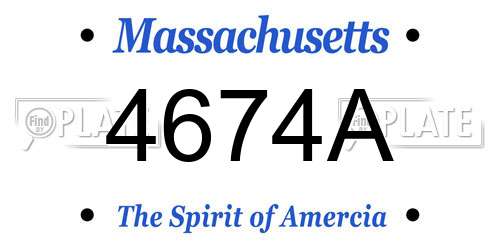 4674A Massachusetts License Plate