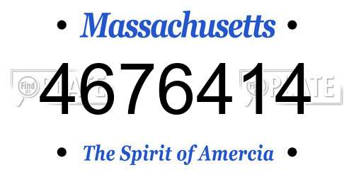 4676414 Massachusetts License Plate