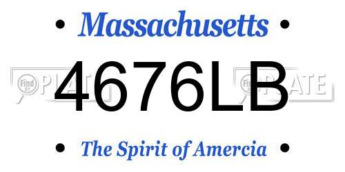 4676LB Massachusetts License Plate