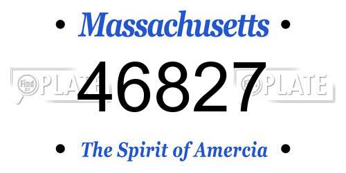 46827 Massachusetts License Plate