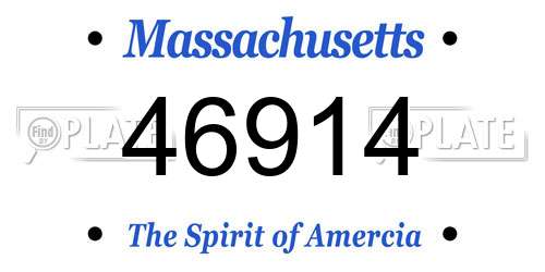 46914 Massachusetts License Plate