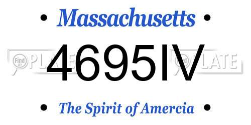 4695IV Massachusetts License Plate