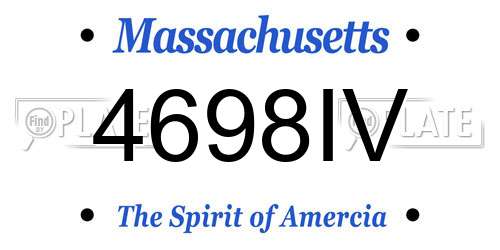 4698IV Massachusetts License Plate