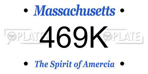 469K Massachusetts License Plate