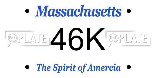 46K Massachusetts License Plate