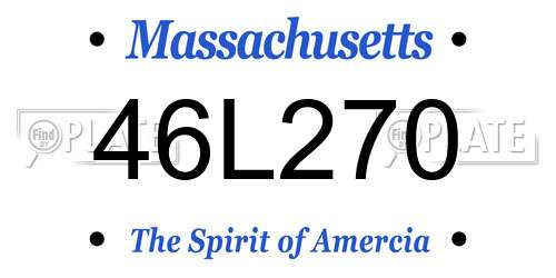 46L270 Massachusetts License Plate