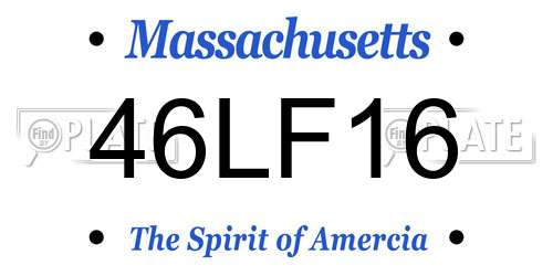 46LF16 Massachusetts License Plate