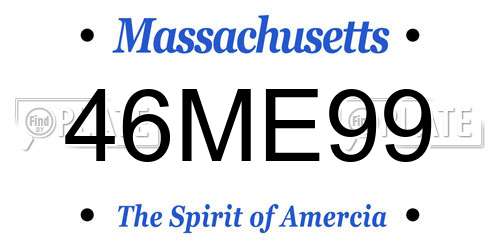 46ME99 Massachusetts License Plate