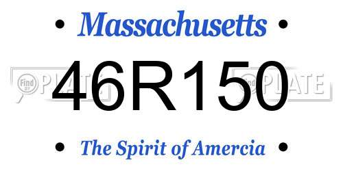 46R150 Massachusetts License Plate