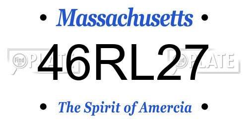46RL27 Massachusetts License Plate