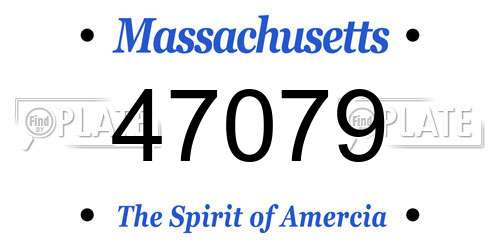47079 Massachusetts License Plate