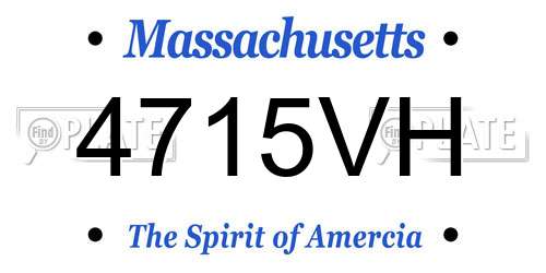 4715VH Massachusetts License Plate