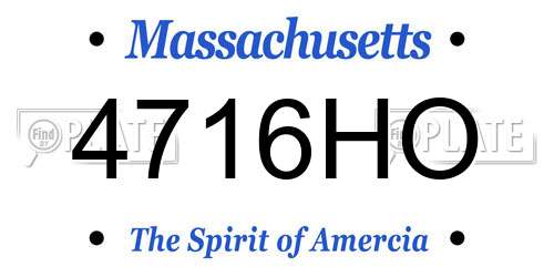 4716HO Massachusetts License Plate
