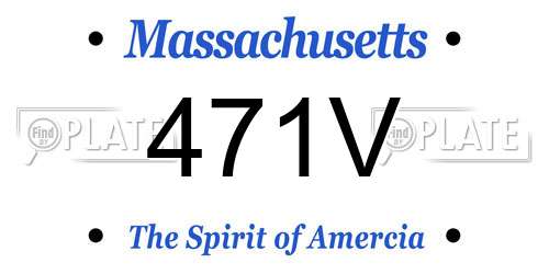 471V Massachusetts License Plate