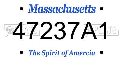 47237A1 Massachusetts License Plate