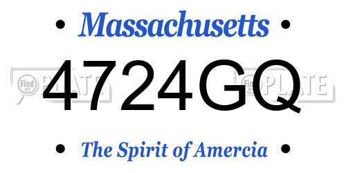 4724GQ Massachusetts License Plate
