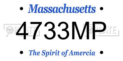 4733MP Massachusetts License Plate