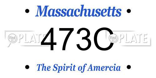 473C Massachusetts License Plate