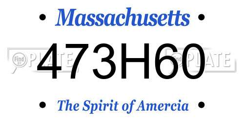 473H60 Massachusetts License Plate