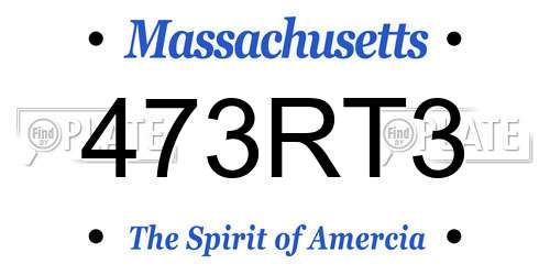 473RT3 Massachusetts License Plate