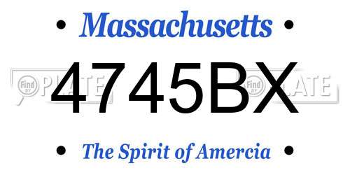 4745BX Massachusetts License Plate