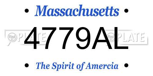 4779AL Massachusetts License Plate