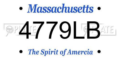 4779LB Massachusetts License Plate
