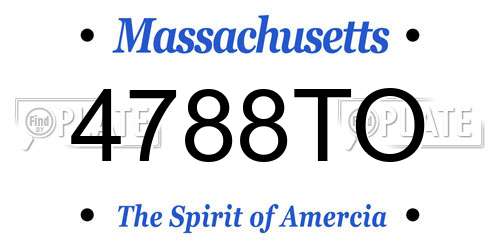 4788TO Massachusetts License Plate