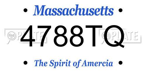 4788TQ Massachusetts License Plate