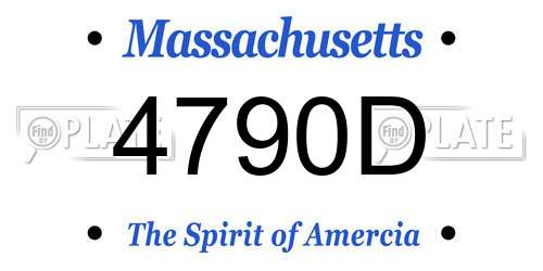 4790D Massachusetts License Plate