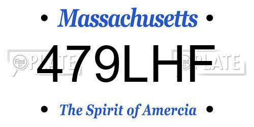 479LHF Massachusetts License Plate