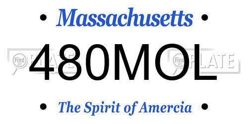 480MOL Massachusetts License Plate