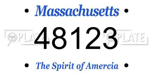 48123 Massachusetts License Plate