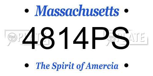 4814PS Massachusetts License Plate