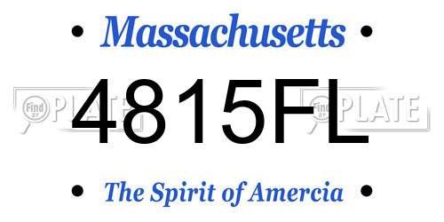 4815FL Massachusetts License Plate