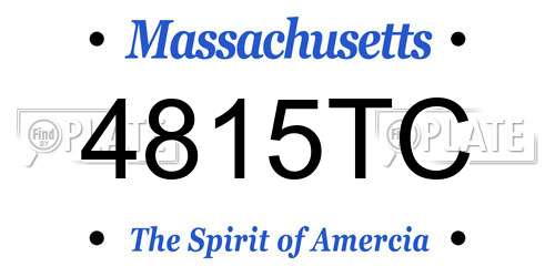 4815TC Massachusetts License Plate