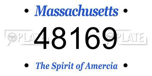 48169 Massachusetts License Plate