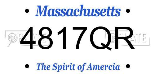 4817QR Massachusetts License Plate