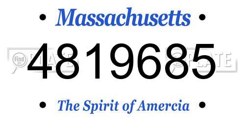4819685 Massachusetts License Plate