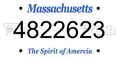 4822623 Massachusetts License Plate