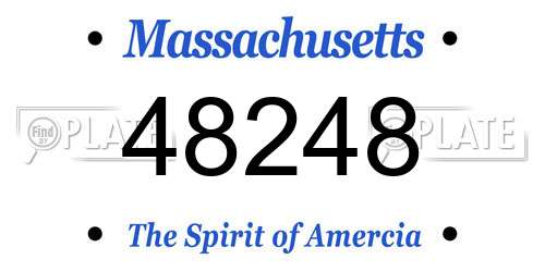 48248 Massachusetts License Plate